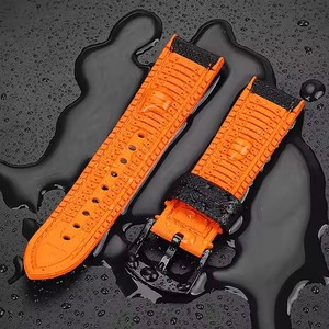 <span class=keywords><strong>Bracelet</strong></span> de montre de luxe en <span class=keywords><strong>caoutchouc</strong></span> FKM, style toile de voile, fait main, pour accessoires de montre universels <span class=keywords><strong>Seiko</strong></span> 20 21 22 23 24 mm - Product Image 3