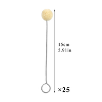 Outils de daubes de laine de teinture de cuir à la main de haute qualité 25 pièces brosse à boule de laine