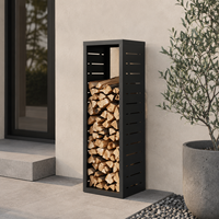 Fabricant de meubles d'extérieur, support de rangement pour bois de chauffage, support de bois résistant à la rouille, support de bûches résistant aux intempéries, support de bûches en métal RAL 7016