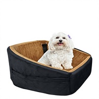 Rehausseur de siège auto pour animaux de compagnie, capacité jusqu'à 30 lb, design matelassé diamant pour sièges avant et arrière de voiture/SUV/pick-up