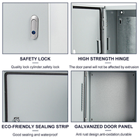 Caja de Distribución de Pared Zhong'an Electric PXT Industrial, Impermeable, de Acero Laminado en Frío/Acero Inoxidable, IP54, AC/DC, 6 Tomas