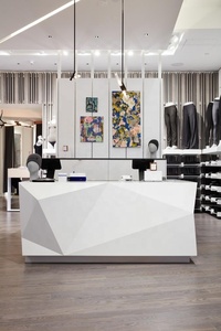 Kim cương hiện đại tiếp nhận bàn khách sạn Nha Khoa phòng khám tiếp nhận truy cập bảng nội thất văn phòng đương đại biểu tượng tùy chỉnh <span class=keywords><strong>led</strong></span> <span class=keywords><strong>Acrylic</strong></span> - Product Image 3