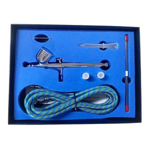 <span class=keywords><strong>Airbrush</strong></span> Profesional Dual Action Gravity Feed dengan Adaptor 1/8-1/4, Selang 6ft, dan Kompresor untuk Seni Kuku, Melukis, dan Dekorasi Kue - Product Image 1