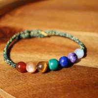 Cristaux Pierres de guérison Authentique alignement énergétique quantique Bijoux spirituels Bracelet 7 chakras Signes du zodiaque