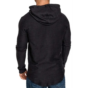 Camiseta Deportiva de Algodón para Hombre, Estilo Americano, Corte Regular, Color Sólido, Personalizable, de Secado Rápido y Transpirable, con Largo Extendido - Product Image 5