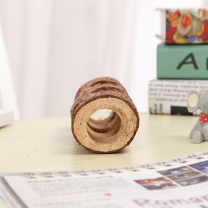 Tunnel in Legno Naturale Marrone per Criceti e Topi, Giocattolo a Forma di <span class=keywords><strong>Tronco</strong></span> d'Albero - Product Image 3