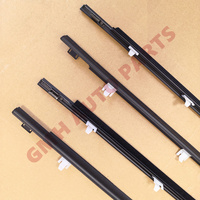 Jeu de joints d'étanchéité en feutre de caoutchouc pour vitres de portes avant et arrière Toyota Avanza F651, 652, 653, 654 2012-2015 2016-2021