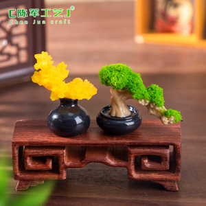 Miniatura di micro-paesaggio con simulazione di fiori di pesco rosso, accessori decorativi fai da te per casa delle bambole, strumenti per la vinificazione - Product Image 4