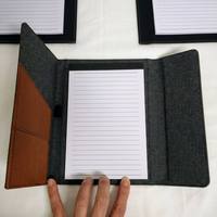 Portefeuilles et carnets A4 vierges en similicuir gravables au laser avec bloc-notes rechargeable pour gravure laser, logo personnalisé en usine
