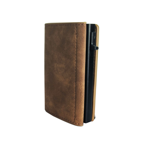 Portacarte RFID in Pelle PU Personalizzato all'Ingrosso con Foglio Metallico Pop-up per Sublimazione, <span class=keywords><strong>Portafoglio</strong></span> <span class=keywords><strong>a</strong></span> <span class=keywords><strong>Scatto</strong></span> in Lega di Alluminio per <span class=keywords><strong>Uomo</strong></span> - Product Image 1