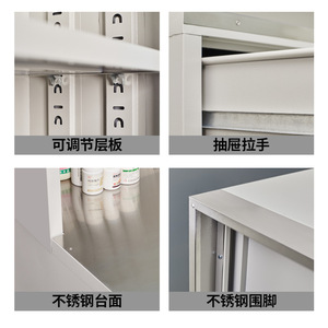 Armoire de pharmacie en acier Xinlongfei de 1,2 m de large avec portes vitrées et serrures pour le stockage médical - Product Image 5