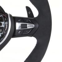 Volant sport entièrement recouvert de cuir personnalisable avec poignée de 35 mm pour kits de modification de voiture E46 M3 4 M5 M6