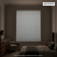 Tissu pour stores alvéolaires occultants en non-tissé spunlace gris clair de 20 mm, imperméable et sur mesure