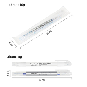 Semi Permanent Skin Marker <b>Pen</b> 0.5mm 1mm Single Double Head Eyebrow Lip Line Surgical Tattoo Marker - Product Image 6