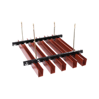 Top vente U fente aluminium bande déflecteur industriel métal linéaire bois déflecteur plafond pour décoration intérieure artistique plafonds