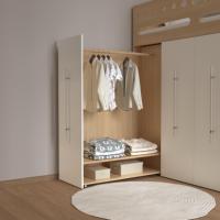 Lit superposé en bois avec grande armoire de rangement pour enfants, lit superposé en bois multifonctionnel gain de place, meubles de chambre d'enfant