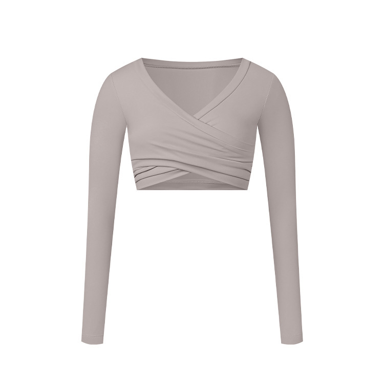 Women Long Sleeve Comfortable Soft Quick Dry Lightweight Cropped Yoga Long Sleeve Tops