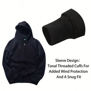Sudaderas con capucha extragrandes de diseño de alta calidad para hombre, personalizadas al por mayor, con bordado recortado, estilo lavado para otoño - Product Image 4