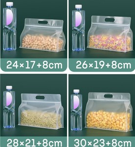 Main givrée transparente sachet <span class=keywords><strong>de</strong></span> thé scellé à 8 côtés <span class=keywords><strong>sac</strong></span> <span class=keywords><strong>de</strong></span> date <span class=keywords><strong>de</strong></span> lait alimentaire boucle main <span class=keywords><strong>sac</strong></span> <span class=keywords><strong>autoportant</strong></span> horizontal - Product Image 5