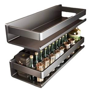 Estante de almacenamiento de condimentos montado en la pared de acero al carbono de nivel superior para cocina y comedor excelente para uso en el baño - Product Image 1