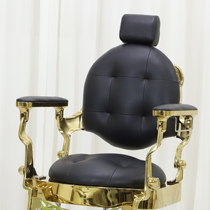 Venta caliente profesional negro y oro reclinable <span class=keywords><strong>corte</strong></span> <span class=keywords><strong>de</strong></span> <span class=keywords><strong>pelo</strong></span> <span class=keywords><strong>peluquería</strong></span> salón Silla <span class=keywords><strong>de</strong></span> peluquero para hombres estilista - Product Image 3
