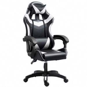 <span class=keywords><strong>Chaise</strong></span> de <span class=keywords><strong>bureau</strong></span> et de jeu <span class=keywords><strong>ergonomique</strong></span> à dossier haut, pivotante et réglable avec appui-tête - Product Image 4