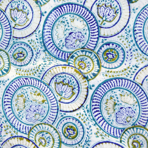 Tissu de course en coton biologique bloc à la main cercle imprimé floral élégant indien tendance à la mode jeter garçons sac en gros utilisation - Product Image 1