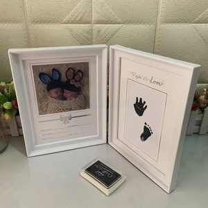 Bebé Handprint y Footprint <span class=keywords><strong>libro</strong></span> <span class=keywords><strong>marco</strong></span> de fotos B-ultrasonido foto multifuncional Mesa creativa <span class=keywords><strong>marco</strong></span> de fotos - Product Image 1