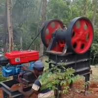 Concasseur à mâchoires efficace PE250x400 haute capacité pour l'extraction de dolomite, avec porte régulée de 20-50 mm et entraînement de 15 kW