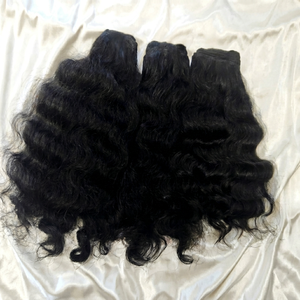 Extensiones de Cabello Remy Indio Sin Procesar al por Mayor, Doble Trama a Máquina, Rizado Natural, Listo para Permanente, Todos los Colores y Tamaños Disponibles, Tamil - Product Image 1