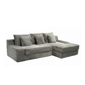 Canapé-<span class=keywords><strong>lit</strong></span> d'angle Shar-Pei en mousse haute densité, design moderne, capitonné, portable et compressé sous vide, pour chambre, salon, atelier - Product Image 4