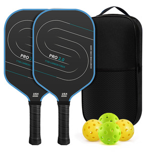 Ensemble complet de raquettes de pickleball en fibre de verre Travel 16 mm pour adultes et jeunes, avec balles et sac, 2 raquettes, 4 balles - Product Image 4