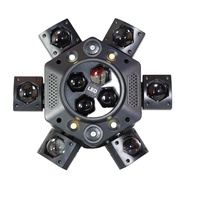 Nouvelle Lampe de Scène Disco Stroboscopique LED DMX Hengyu 6 Bras Effet Œil d'Abeille 2025, 150W RGBW Laser, Lumière de Fête à Tête Mobile avec Télécommande