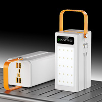 Batterie externe portable transfrontalière 50000 mAh ultra-grande capacité au lithium-ion avec câble de données intégré, charge rapide et affichage LED