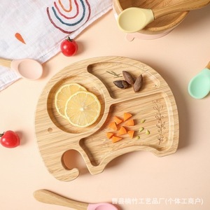 Plateau en bois en forme de tortue avec poignée pour bébés de 0 à 12 mois, idéal pour l'alimentation, les fruits et les collations, usage domestique - Product Image 1