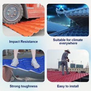 Bardeaux <span class=keywords><strong>de</strong></span> <span class=keywords><strong>toiture</strong></span> trapézoïdaux en PVC <span class=keywords><strong>de</strong></span> haute qualité Tuiles anti-corrosion pour entrepôt Style <span class=keywords><strong>de</strong></span> conception traditionnelle - Product Image 5