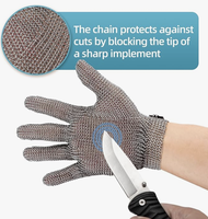 Gants en maille métallique en acier inoxydable résistants aux coupures de niveau supérieur, faible MOQ, pour une protection extrême (vente en gros)
