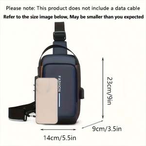 Sac à bandoulière multifonctionnel antivol pour homme, sac de voyage à bandoulière, sac de poitrine, sac messager pour homme - Product Image 4