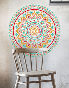 Grande <span class=keywords><strong>Stencil</strong></span> Mandala Ecologico in PET per Decorazioni Personalizzabili e Pittura Murale - Product Image 4