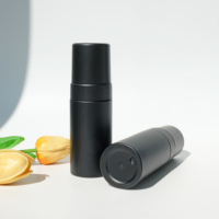 Botol Busa PET Hitam Matte Kosong 100ml 120ml 150ml 200ml dengan Pompa Busa Plastik 43mm untuk Pembersih Wajah