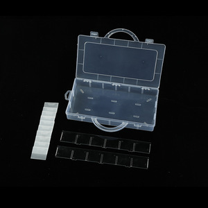 Transparent Plastic Storage Box <b>13</b> Compartment With Handle For Home Office Desk Organization Daily Necessities - Product Image 2