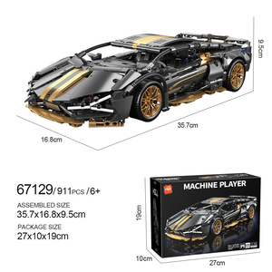 1:14 Scale Classic Sports <strong>Car</strong> <strong>Model</strong> Educational ABS/PS Plastic Building Block Assembly <strong>Car</strong> for Children Teenagers Adults - Product Image 5