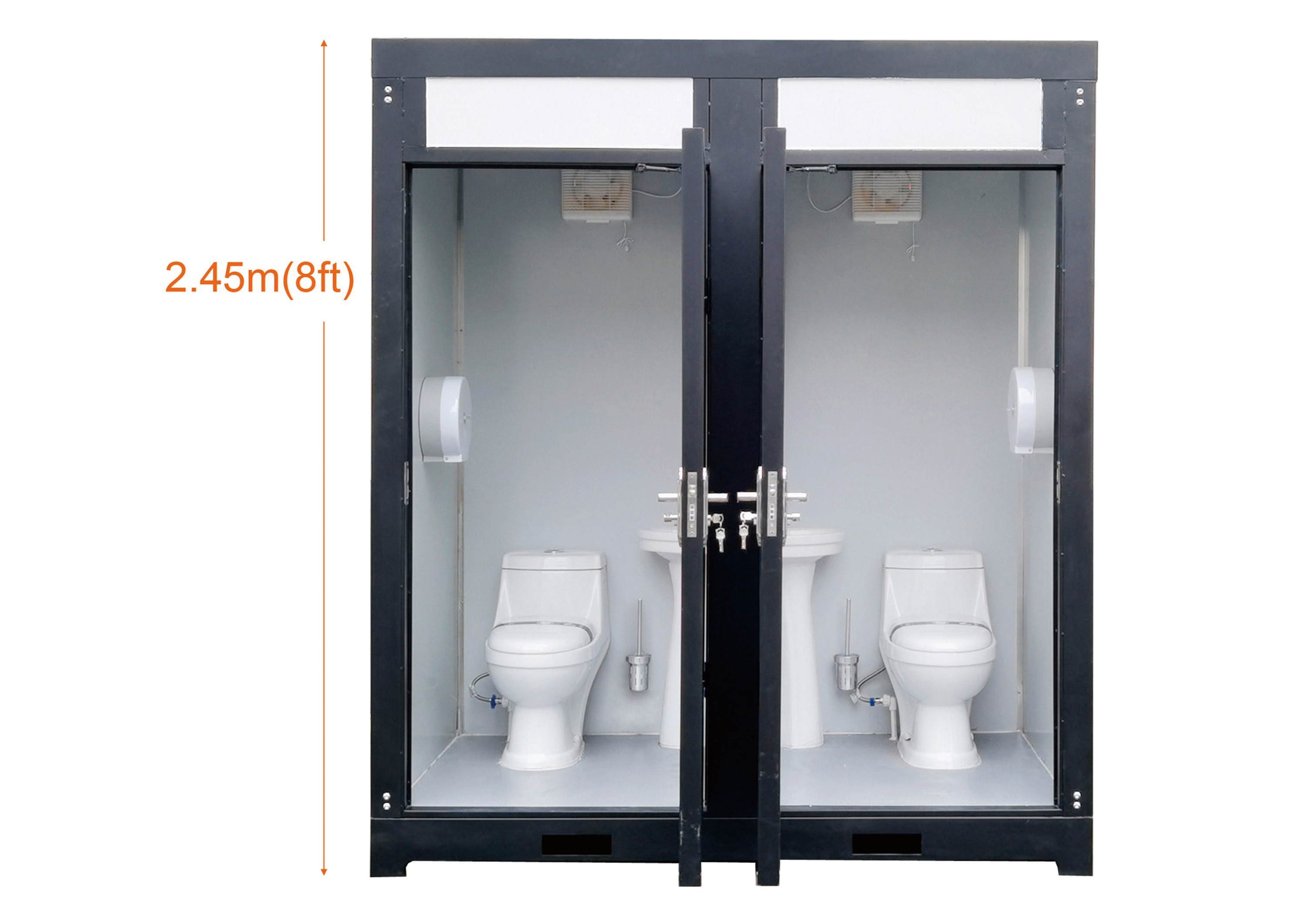 2つの個室トイレポータブルトイレ| Alibaba.com