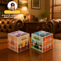 OEM ODM Personnalisé 3x3 European Tour Cube Puzzle promotionnel en plastique ABS soudé pour agences de voyage avec logo personnalisé, vente en gros Zcube
