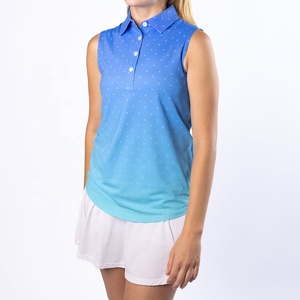 Camiseta de <span class=keywords><strong>Golf</strong></span> de Poliéster para <span class=keywords><strong>Mujer</strong></span> con Logotipo Personalizado OEM, Camiseta <span class=keywords><strong>Polo</strong></span> con Estampado de Color Degradado por Sublimación - Product Image 1