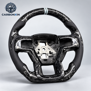 Volant en cuir personnalisé avec fibre de carbone pour Ford F-150 F150 Raptor R Ranger F250 F350 2015-2017 2016 Accessoires de voiture - Product Image 1