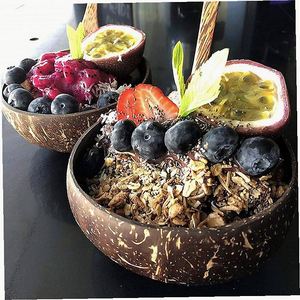 Tazón de coco de 8 pulgadas, estándar, tipo tazón, colorido, de Indonesia, con caja ecológica, multicolor - Product Image 5