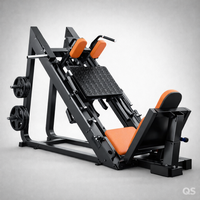 Machine combinée Hack Squat et Leg Press QS Commercial à 45 degrés - Équipement de fitness en acier avec fonctions de sécurité, poids maximal de l'utilisateur 200 kg