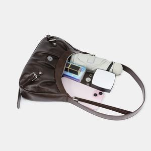 Sac bandoulière élégant en cuir véritable de vachette première couche pour femme, design de niche, fermeture éclair personnalisée, polyvalent - Product Image 3