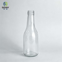 Bouteille en verre transparente vide de 235 ml pour boissons, idéale pour l'embouteillage commercial, la présentation de la marque et le stockage quotidien de liquides